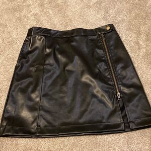 Faux leather skirt